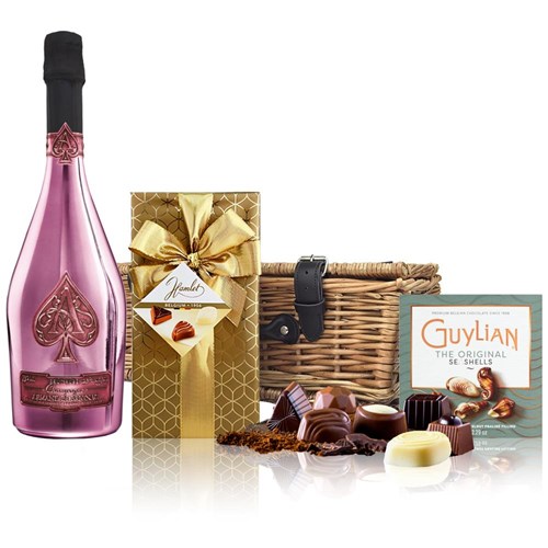 Armand de Brignac Brut Rose NV 75cl And Chocolates Hamper
